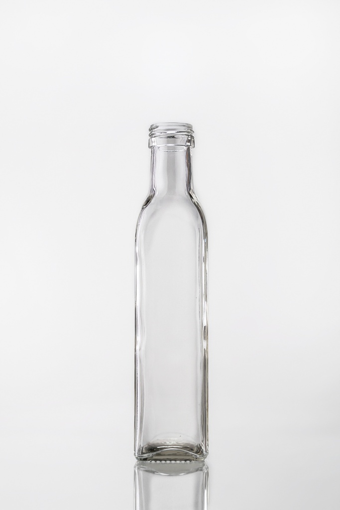 BOTELLA ACEITE/VINAG. CUADR X 250 CC CRISTAL