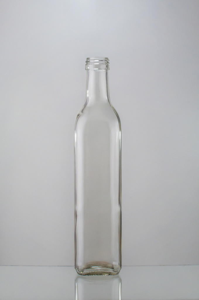 BOTELLA ACEITE/VINAG. CUADR X 500 CC CRISTAL