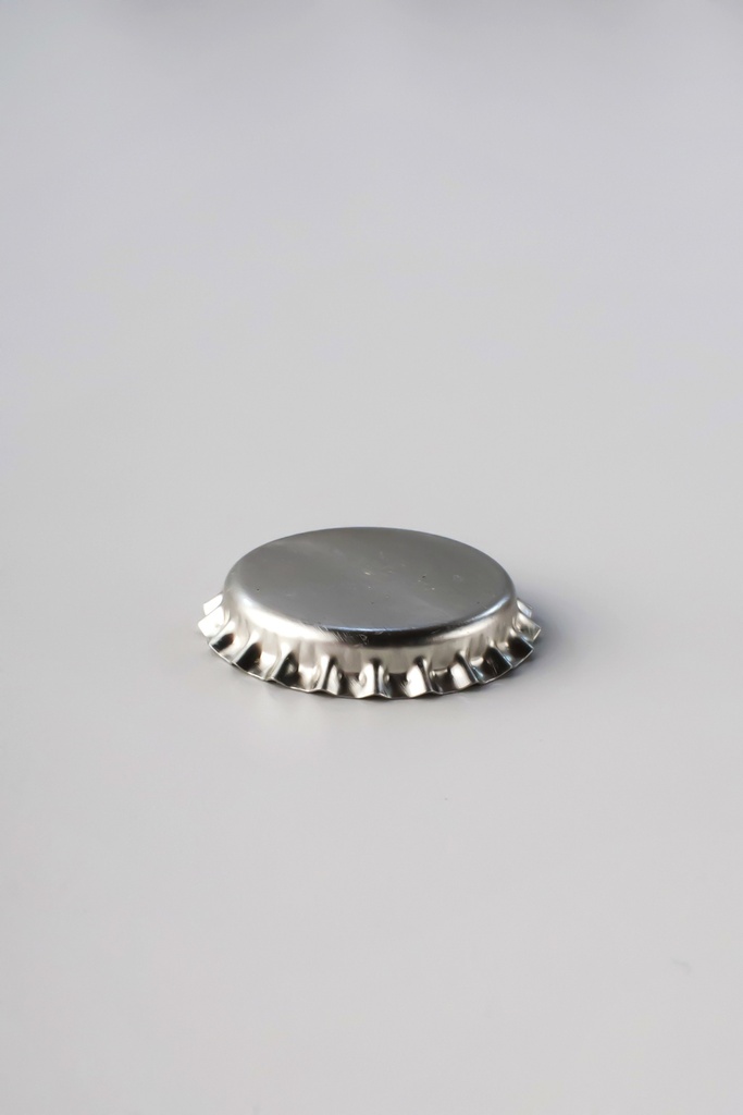TAPA CORONA 27 MM PLATEADA