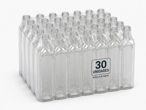 [PACK 20001-1] PACK X30 BOT CUADR 250 CC CRISTAL 